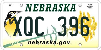 NE license plate XQC396