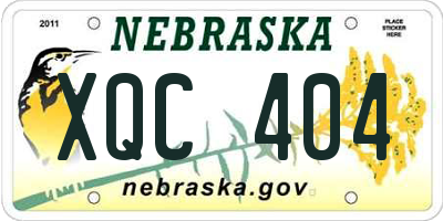 NE license plate XQC404