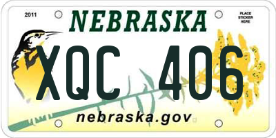 NE license plate XQC406
