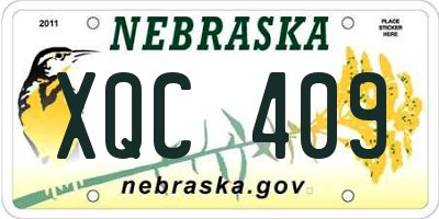 NE license plate XQC409