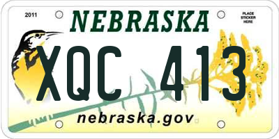 NE license plate XQC413
