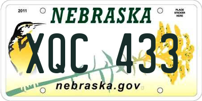 NE license plate XQC433