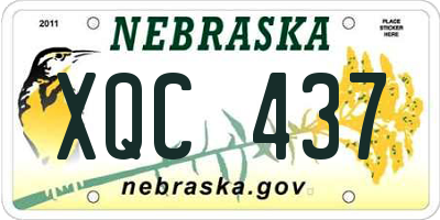 NE license plate XQC437