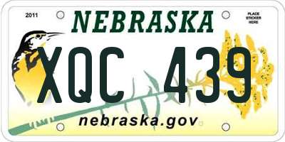 NE license plate XQC439