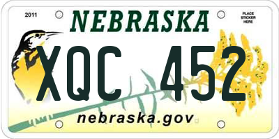 NE license plate XQC452