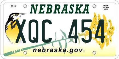 NE license plate XQC454