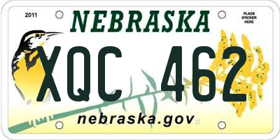 NE license plate XQC462