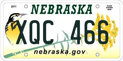 NE license plate XQC466