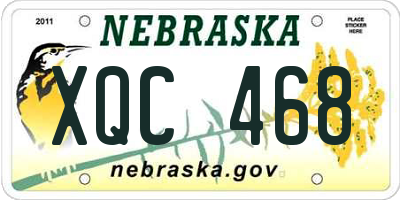 NE license plate XQC468