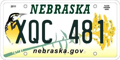 NE license plate XQC481