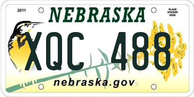 NE license plate XQC488