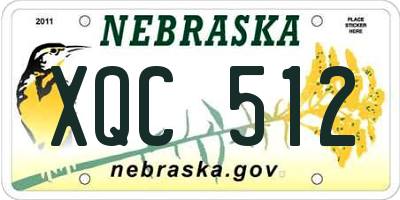 NE license plate XQC512