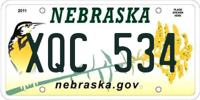 NE license plate XQC534