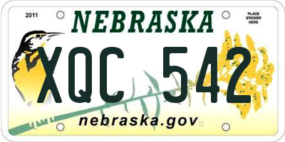 NE license plate XQC542