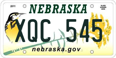 NE license plate XQC545