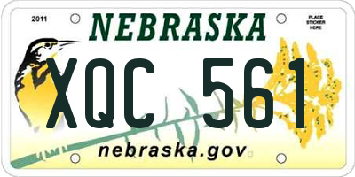 NE license plate XQC561