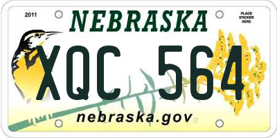 NE license plate XQC564