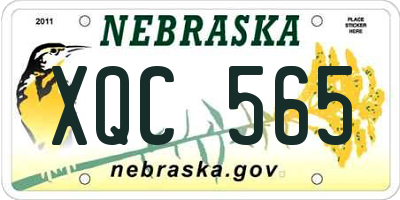 NE license plate XQC565
