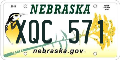 NE license plate XQC571