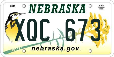 NE license plate XQC673