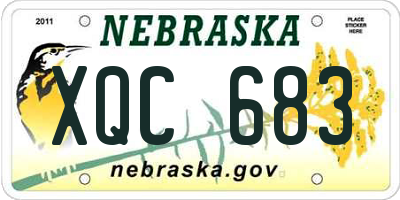 NE license plate XQC683