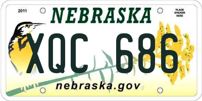 NE license plate XQC686