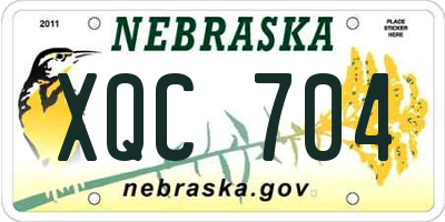 NE license plate XQC704