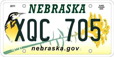 NE license plate XQC705