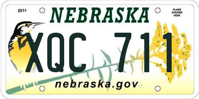 NE license plate XQC711