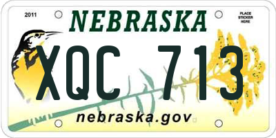 NE license plate XQC713