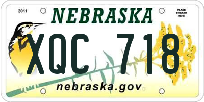 NE license plate XQC718
