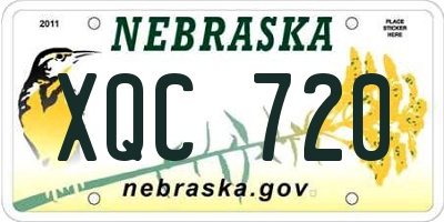 NE license plate XQC720