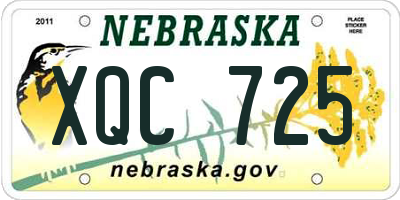 NE license plate XQC725