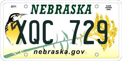 NE license plate XQC729