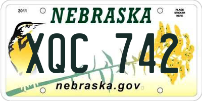 NE license plate XQC742