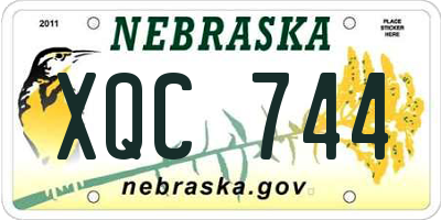 NE license plate XQC744