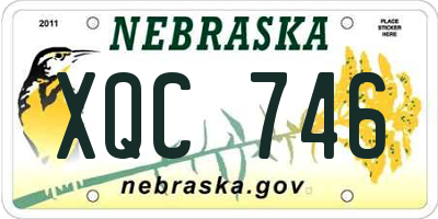 NE license plate XQC746