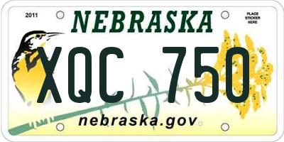 NE license plate XQC750