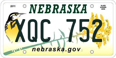 NE license plate XQC752
