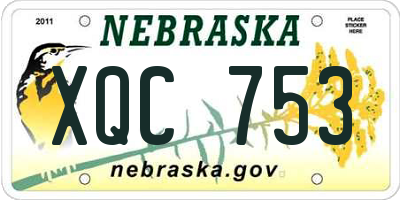 NE license plate XQC753