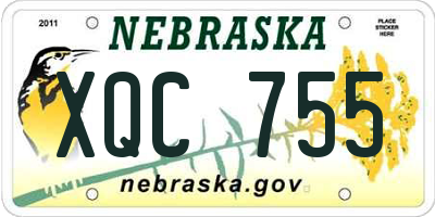 NE license plate XQC755