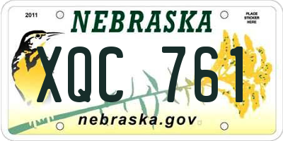 NE license plate XQC761