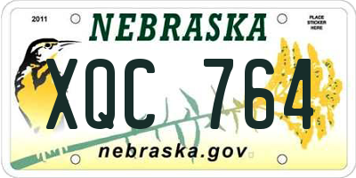NE license plate XQC764