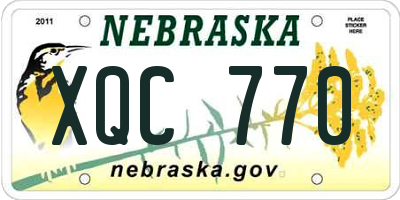 NE license plate XQC770