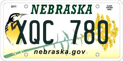 NE license plate XQC780