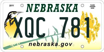 NE license plate XQC781