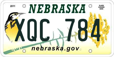 NE license plate XQC784