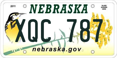 NE license plate XQC787