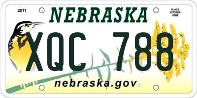NE license plate XQC788