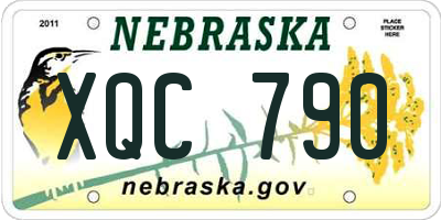 NE license plate XQC790